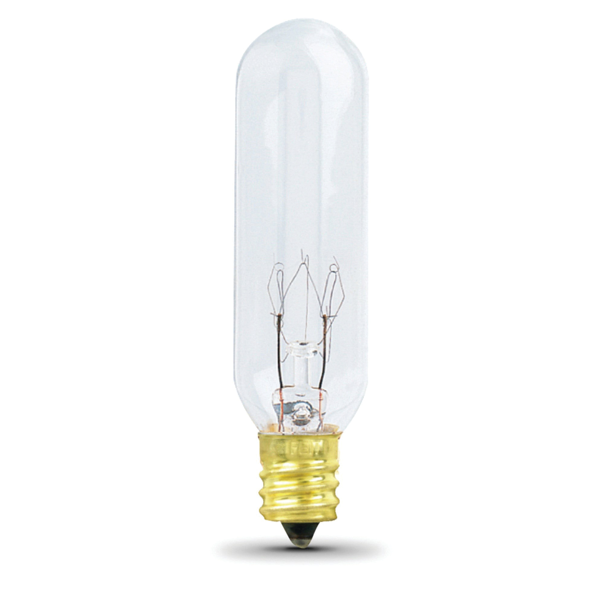 BP15T6-130 Incandescent Bulb, 15 W, T6 Lamp, E12 Candelabra Lamp Base, 80 Lumens, 2700 K Color Temp