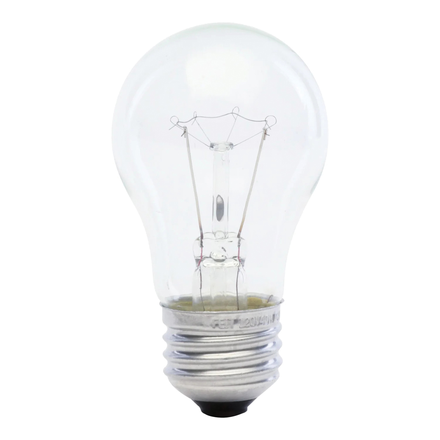 Feit Electric BP40A15/CL/CF Incandescent Lamp, Clear Lamp, 1.87 in D x 3.5 in H Dimensions, 40 W, A15 Lamp, 280 Lumens