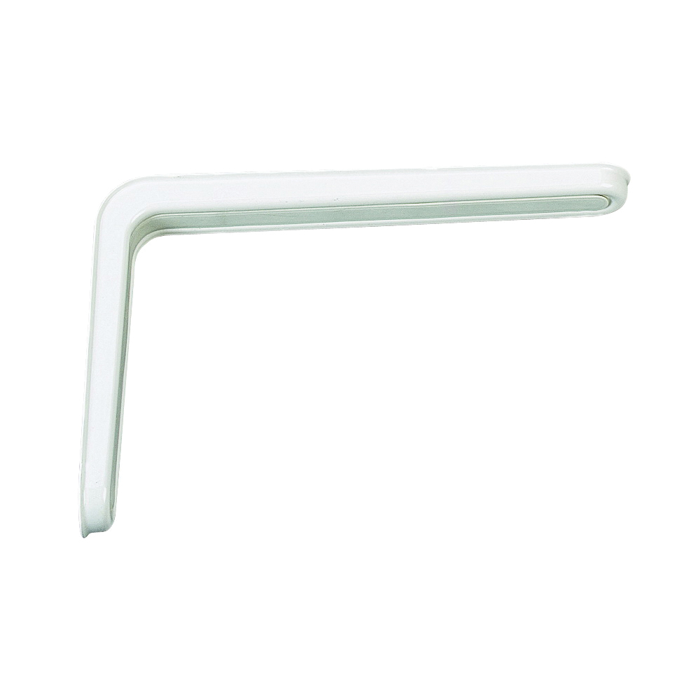 Slim-Line 215SP WH 8 Shelf L-Bracket, 8 in L, 5-1/4 in H, Steel