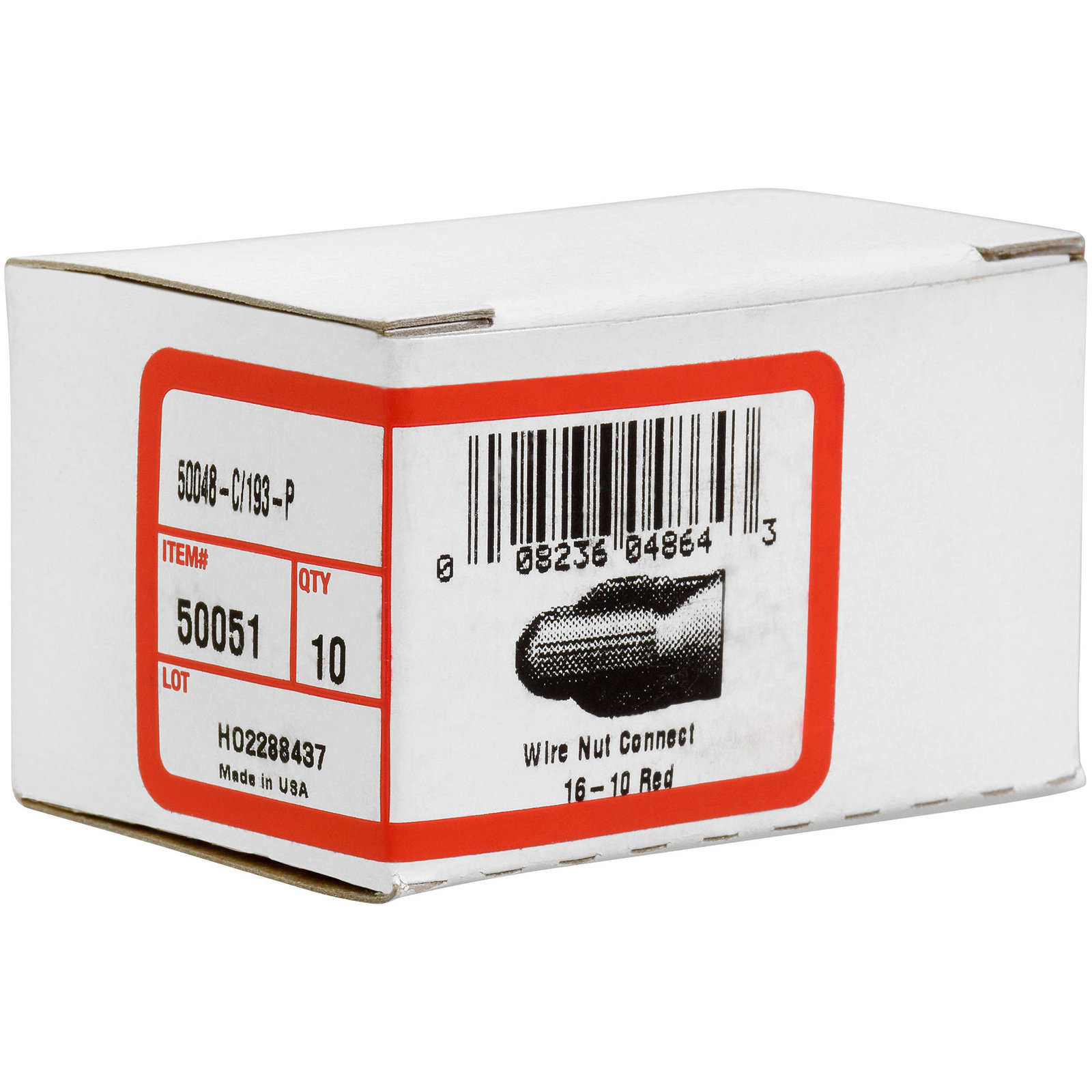 OOK 50051 Conventional Hook, 10 lb, Steel, Zinc, Nail-In