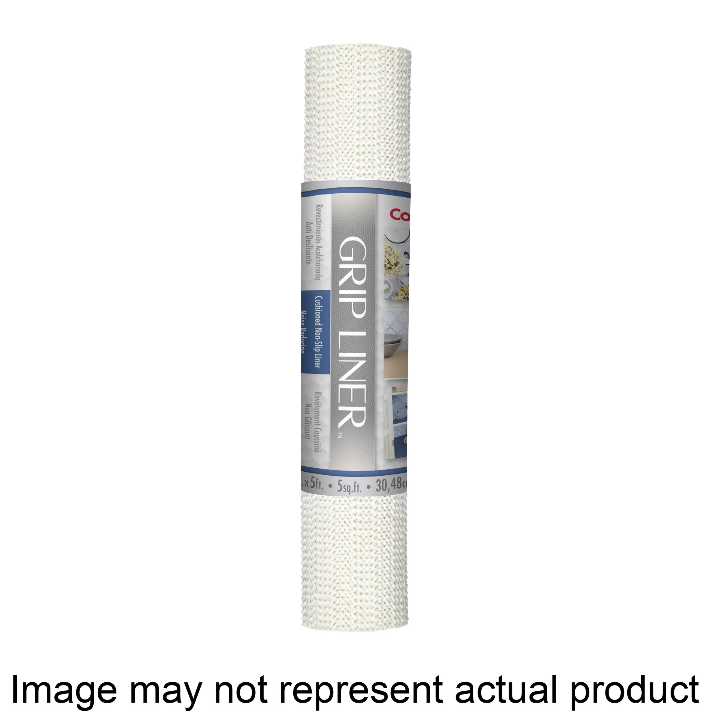 05F-C6F52-06 Shelf and Drawer Liner, 5 ft L, 20 in W, Bright White