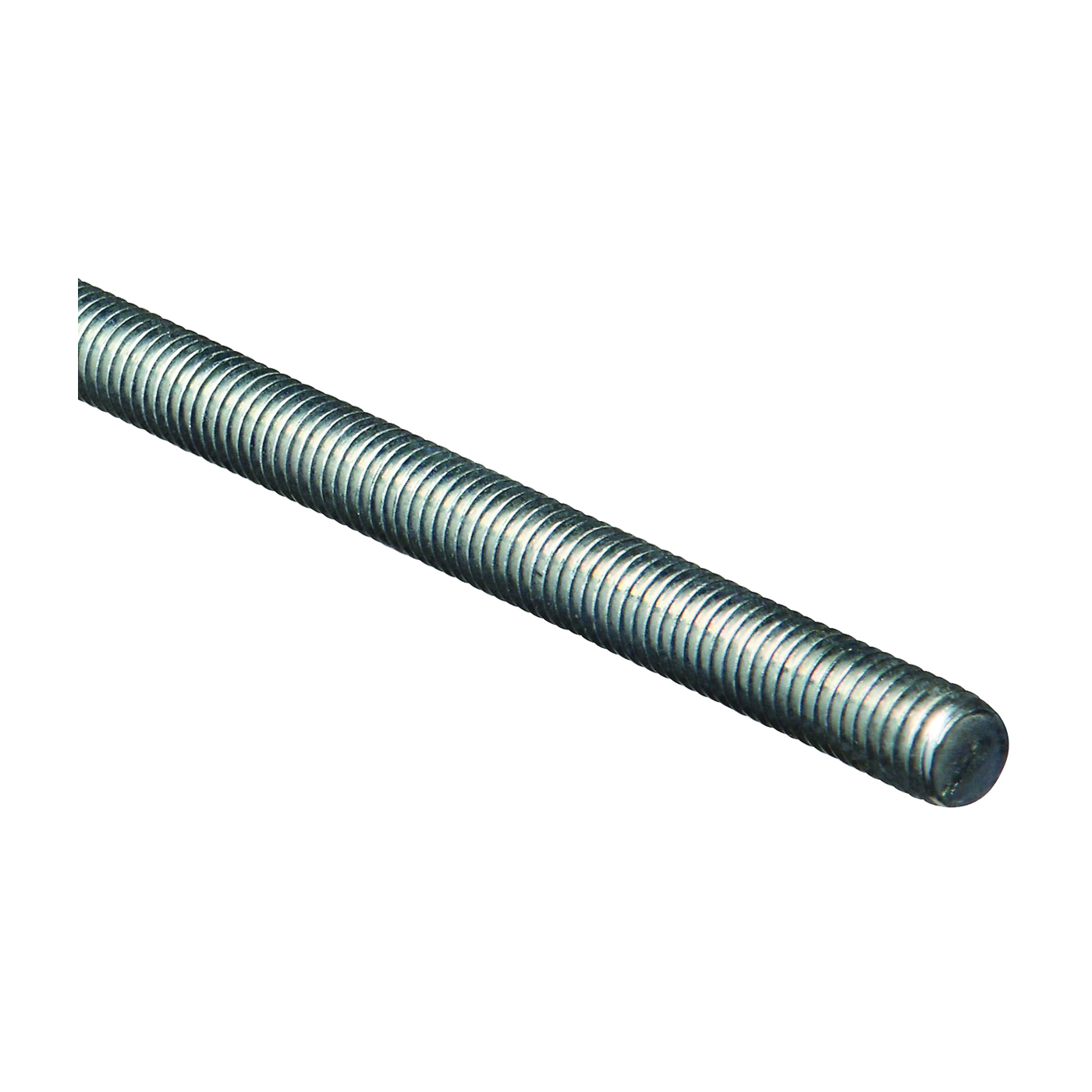 N179-614 Threaded Rod, 7/16-14 Thread, 72 in L, A Grade, Steel, Zinc, UNC Thread