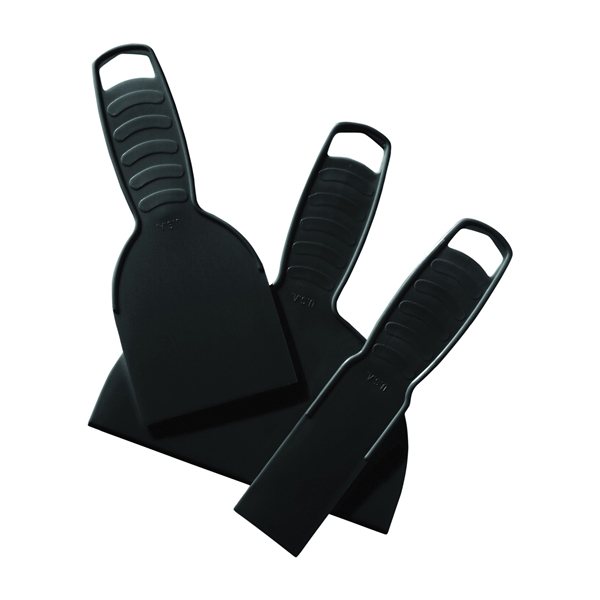 Economy Series 05610 Putty Knife Assortment, 1-1/2, 3, 6 in W Blade, Polypropylene Blade, Reinforced Handle
