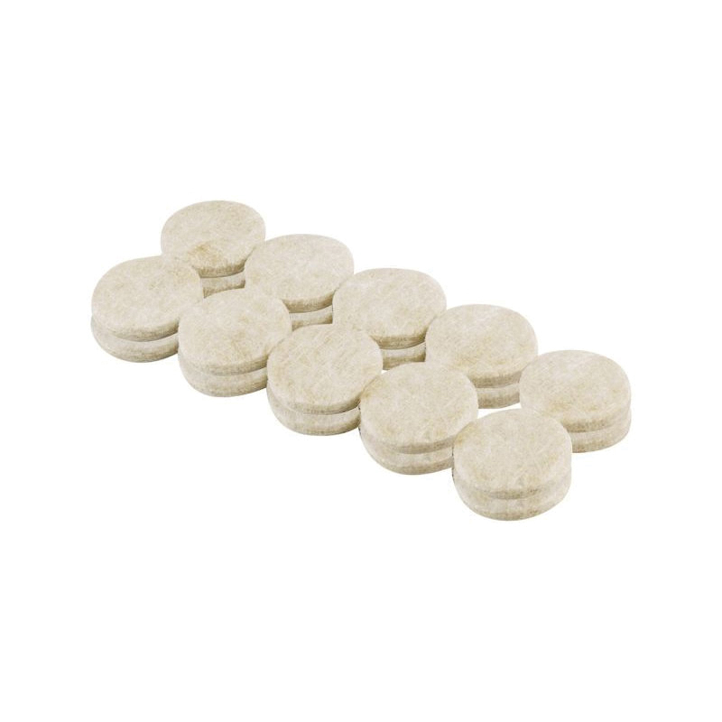 9951 Heavy-Duty Self-Adhesive Furniture Pad, Felt, Beige, 3/4 in Dia, Round