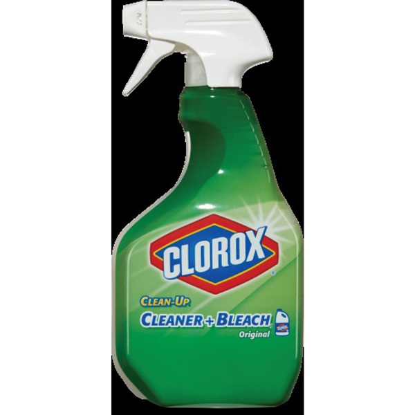 Clean-Up 01204 Cleaner Plus Bleach, 32 oz Bottle, Liquid, Bleach, Yellow
