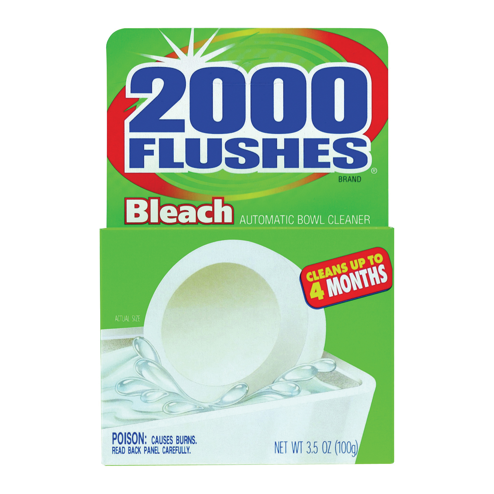 290071 Toilet Bleach Tablet, 1.75 oz, Very Slight Pungent, Off-White