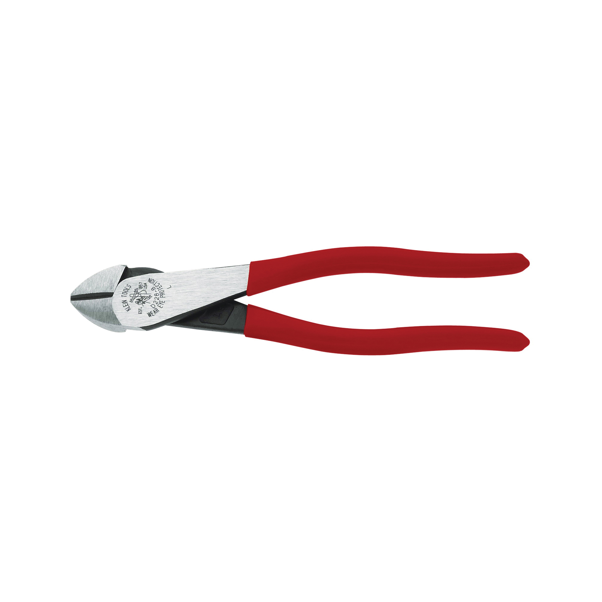 D228-8 Diagonal Cutting Plier, 8-1/16 in OAL, 1-3/16 in Cutting Capacity, 1-3/16 in Jaw Opening, Red Handle