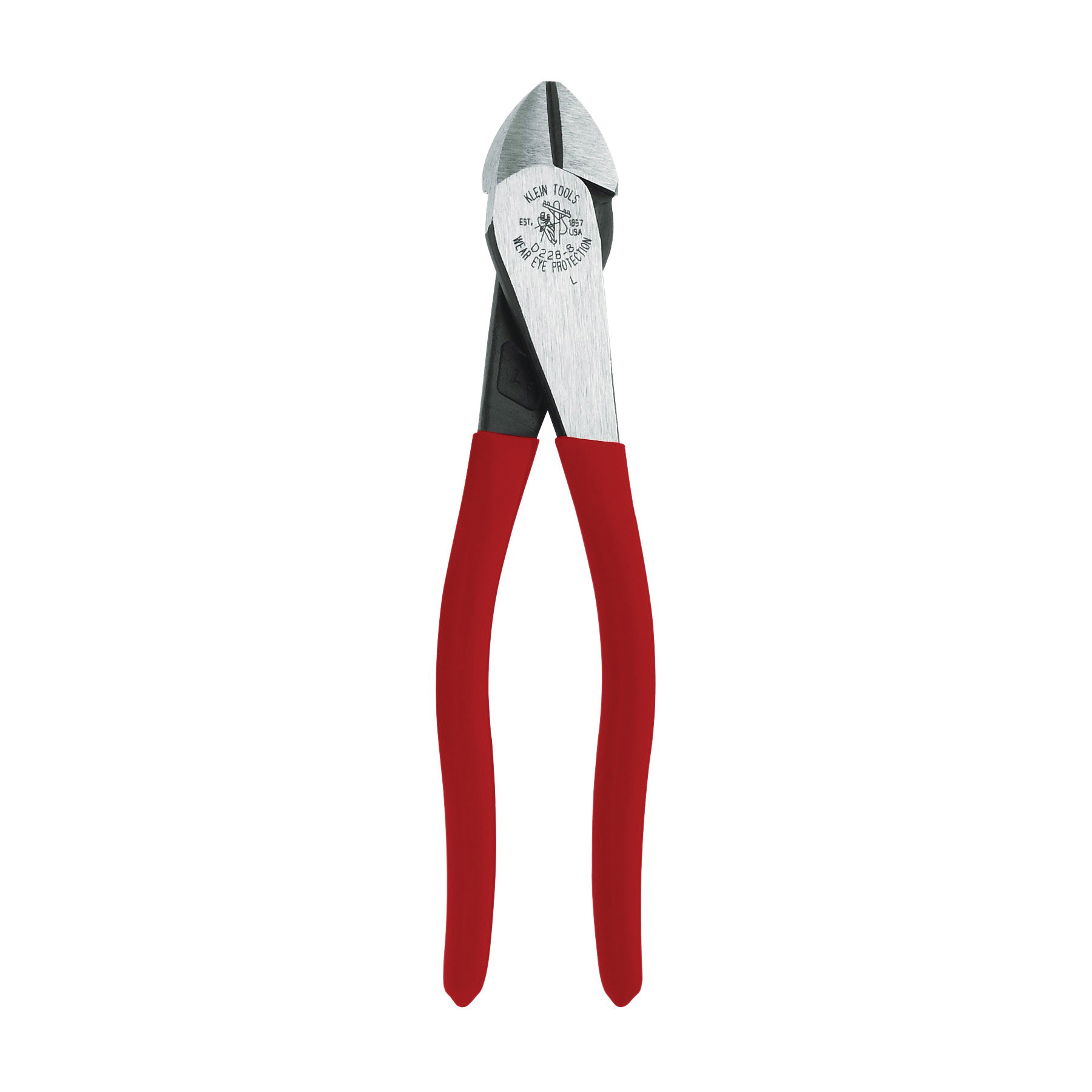 D248-8 Diagonal Cutting Plier, 8-1/16 in OAL, 3/4 in Cutting Capacity, Red Handle, Ergonomic Handle
