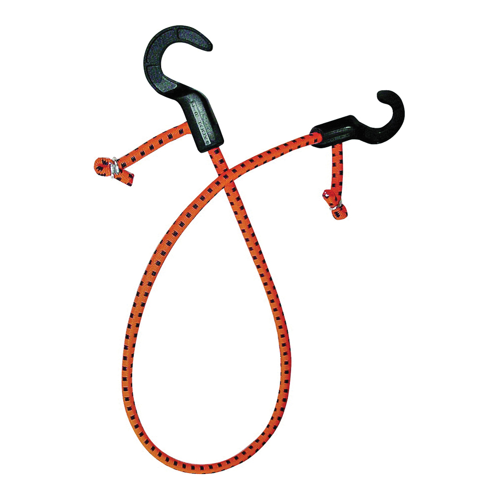 Keeper ZipCord 06378 Bungee Cord, 30 in L, Rubber, Hook End - 1