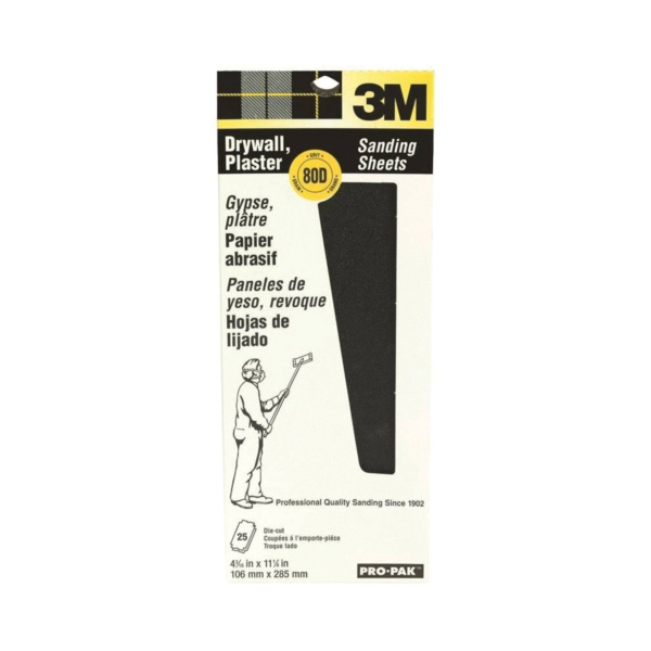 99433 Sanding Sheet, 11-1/4 in L, 4-3/16 in W, 80 Grit, Medium, Aluminum Oxide Abrasive