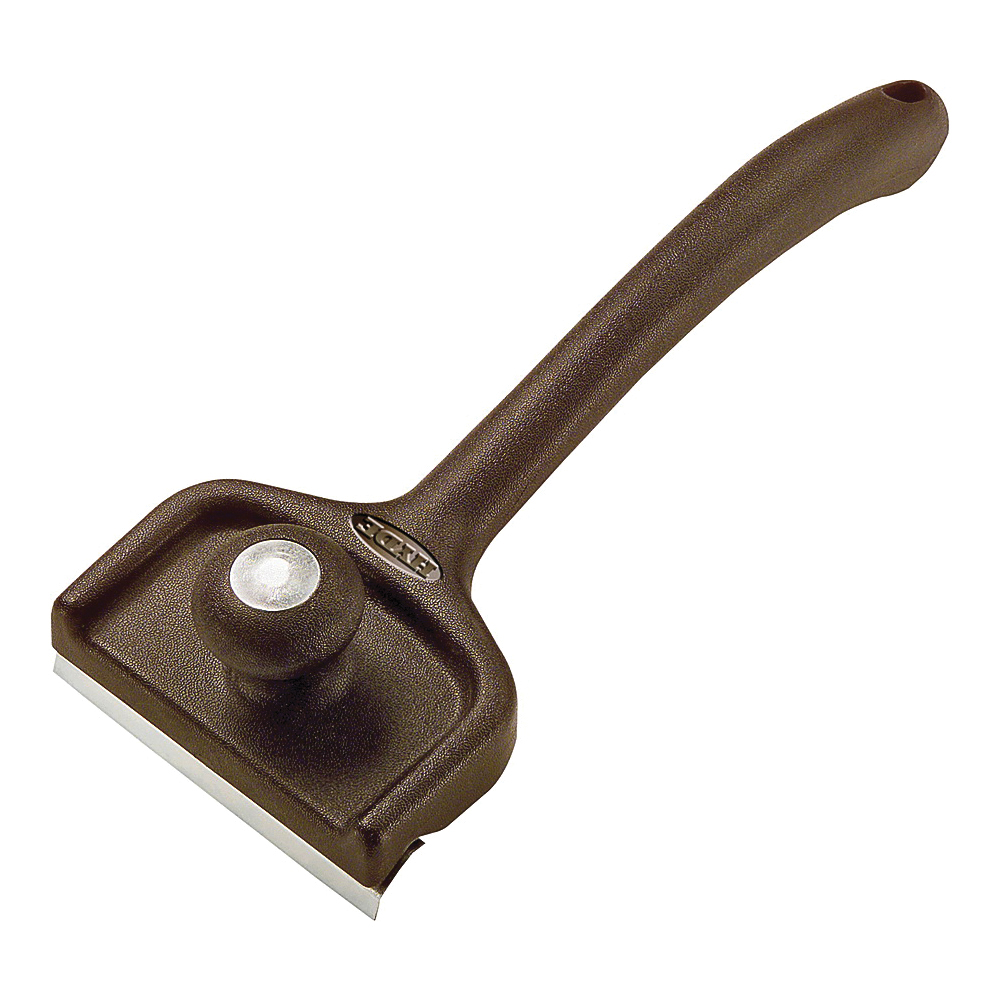 Black & Silver 10550 Pull Scraper, 5 in W Blade, 2-Edge Blade, HCS Blade, Polypropylene Handle, Angled Handle