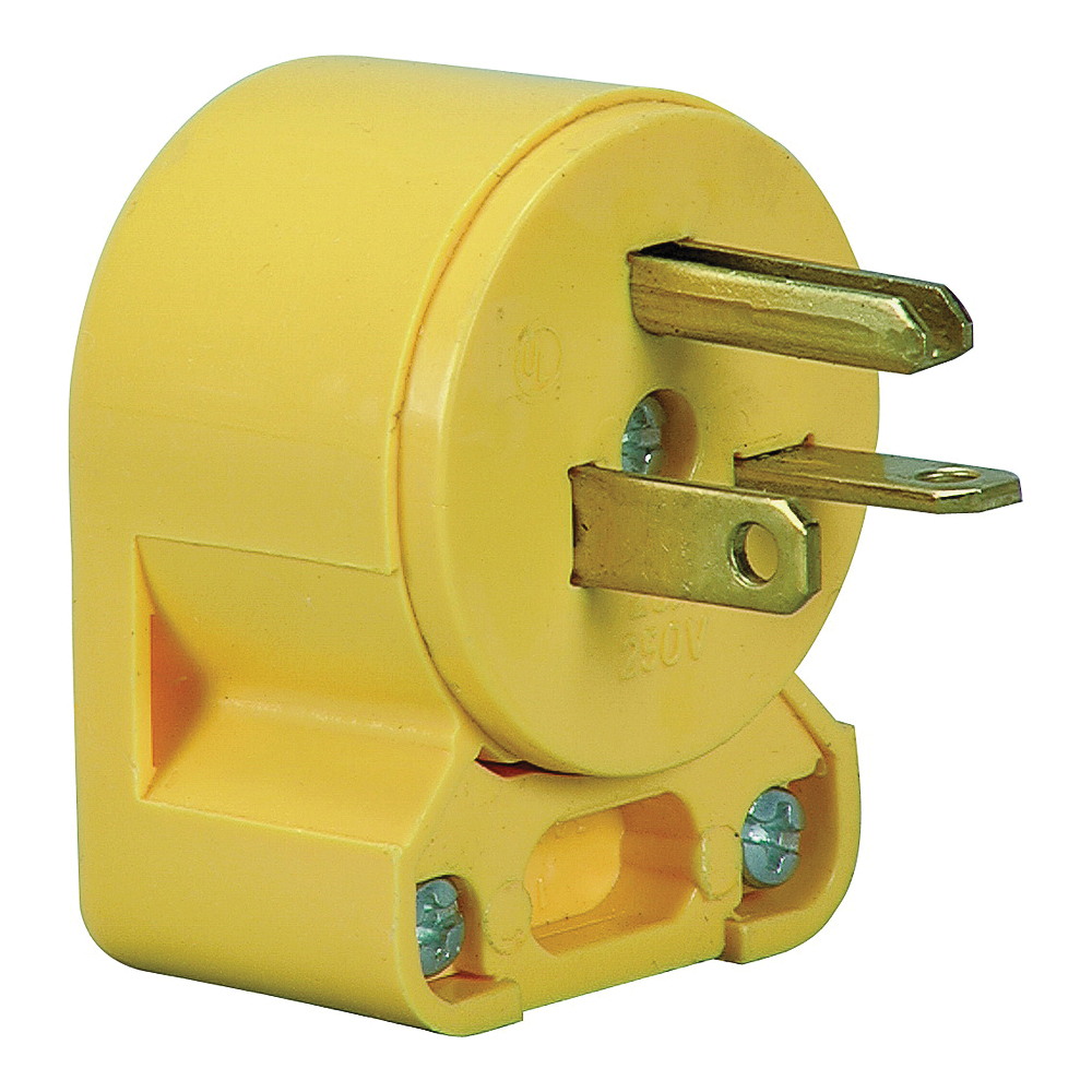 4509AN-BOX Electrical Plug, 2-Pole, 20 A, 250 V, Screw, NEMA: NEMA 6-20, Yellow