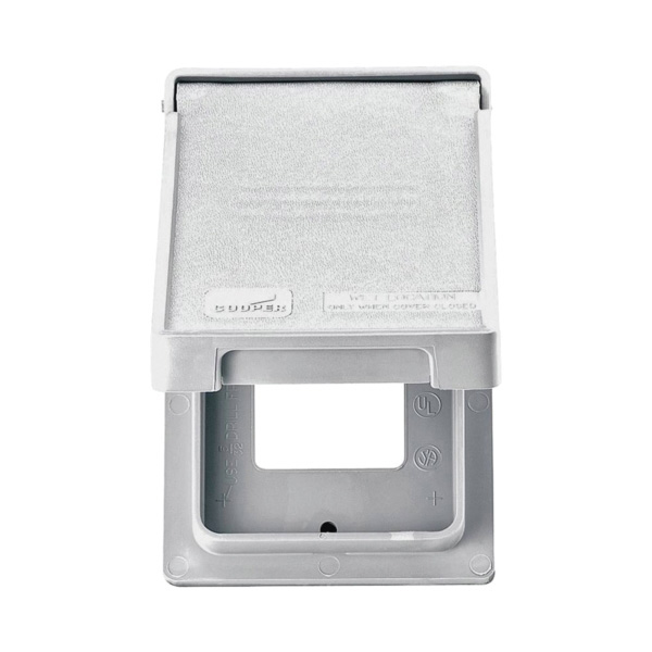 S2966W-SP Cover, 4-3/4 in L, 2-61/64 in W, Rectangular, 1-Gang, Thermoplastic, White