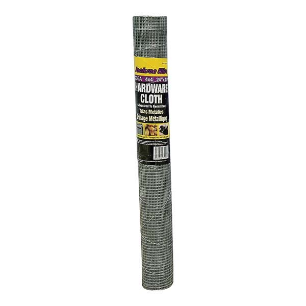 Jackson Wire 11 05 15 13 Hardware Cloth, 10 ft L, 24 in W, 23 ga Gauge, Square Mesh, 1/4 x 1/4 in Mesh, Galvanized - 1