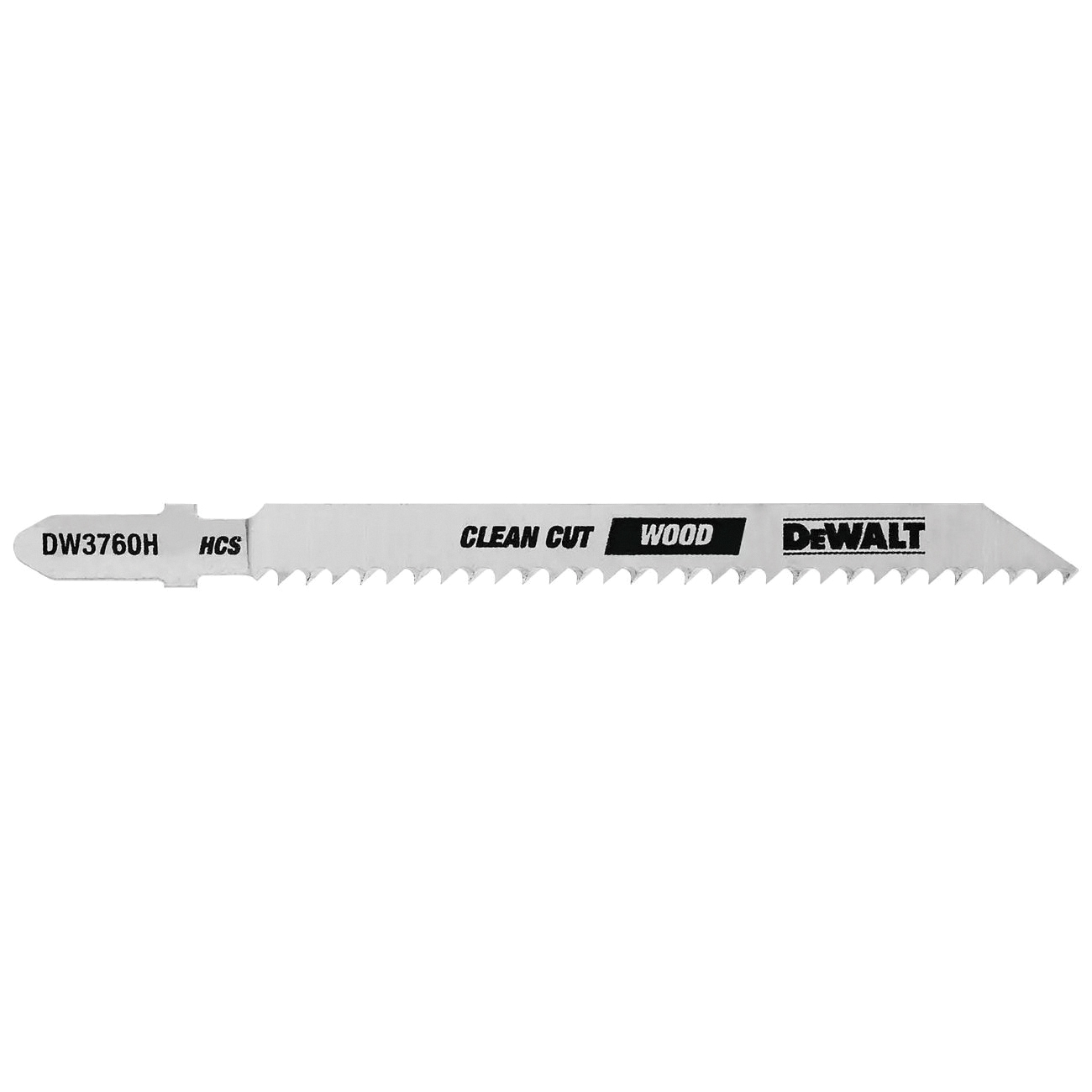 DW3760H Jig Saw Blade, 1/4 in W, 4 in L, 10 TPI, HCS Cutting Edge