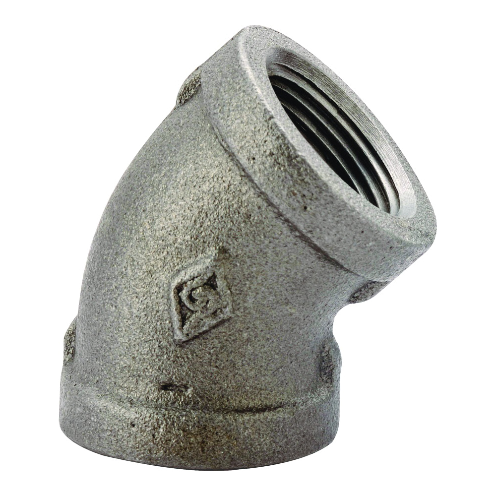 4-1-1/2B Pipe Elbow, 1-1/2 in, FIP, 45 deg Angle, Iron, 40 Schedule, 300 psi Pressure