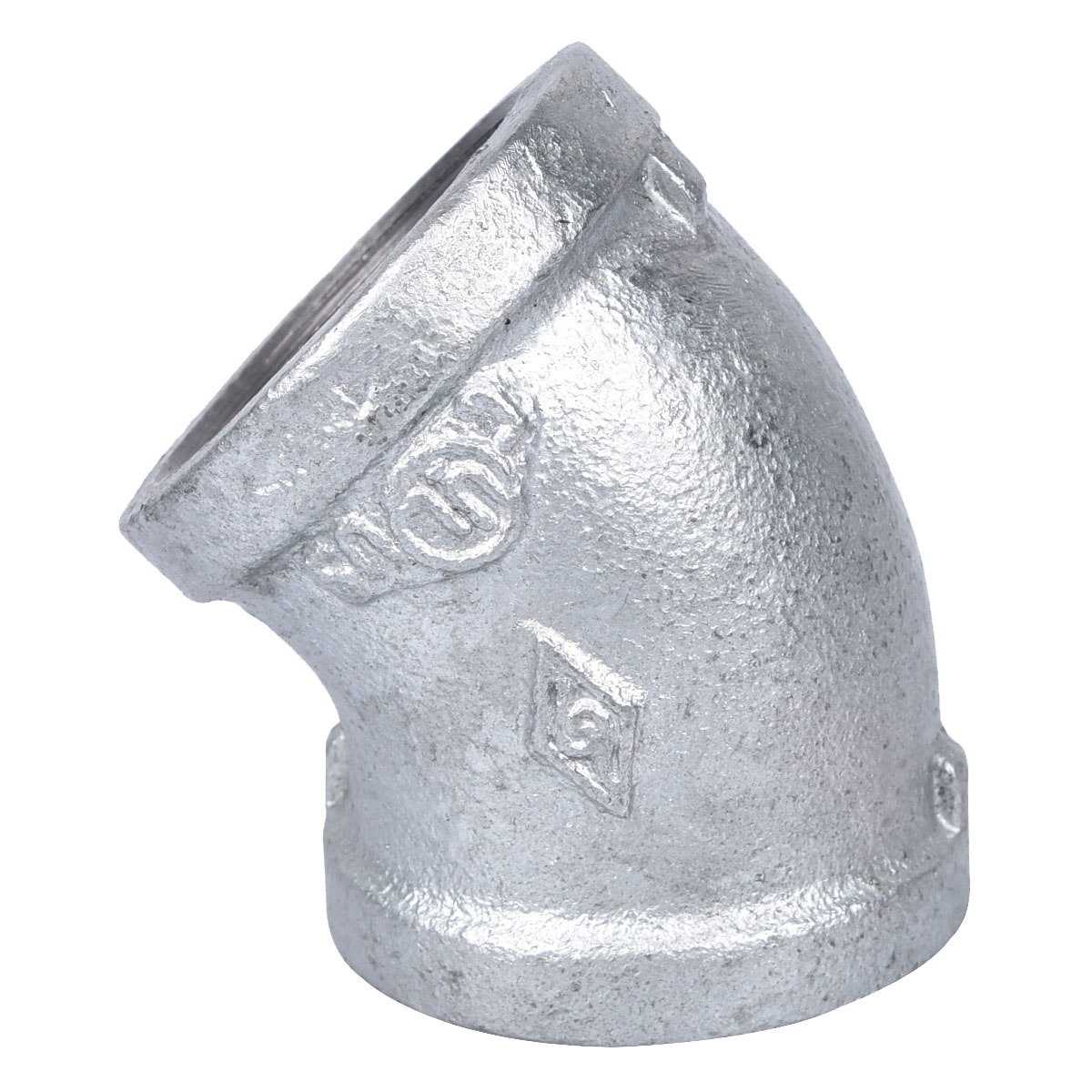 4-1-1/4G Pipe Elbow, 1-1/4 in, Threaded, 45 deg Angle, 40 Schedule, 300 psi Pressure