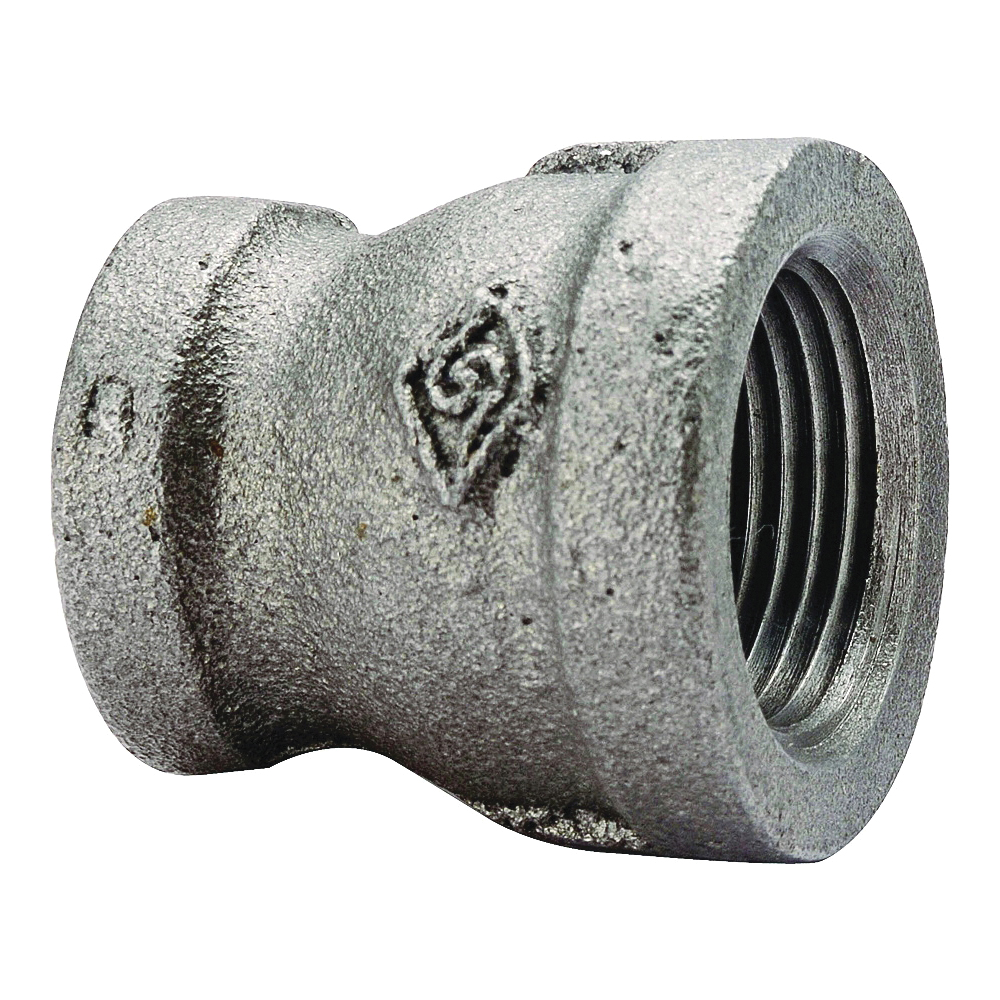 B240 15X8 Reducing Pipe Coupling, 1/2 x 1/4 in, FIP, Steel, 40 Schedule, 300 psi Pressure