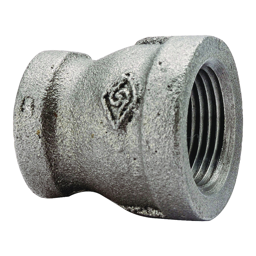 B240 50X40 Reducing Pipe Coupling, 2 x 1-1/2 in, FIP, Steel, 40 Schedule, 300 psi Pressure