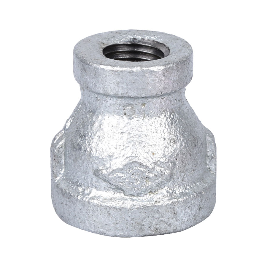 24-1/2X1/4G Reducing Pipe Coupling, 1/2 x 1/4 in, Threaded, Steel, 40 Schedule, 300 psi Pressure