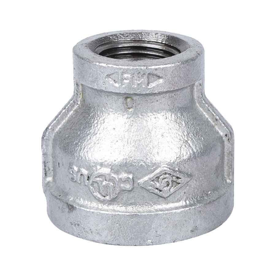 24-1X1/2G Reducing Pipe Coupling, 1 x 1/2 in, Threaded, Steel, 40 Schedule, 300 psi Pressure