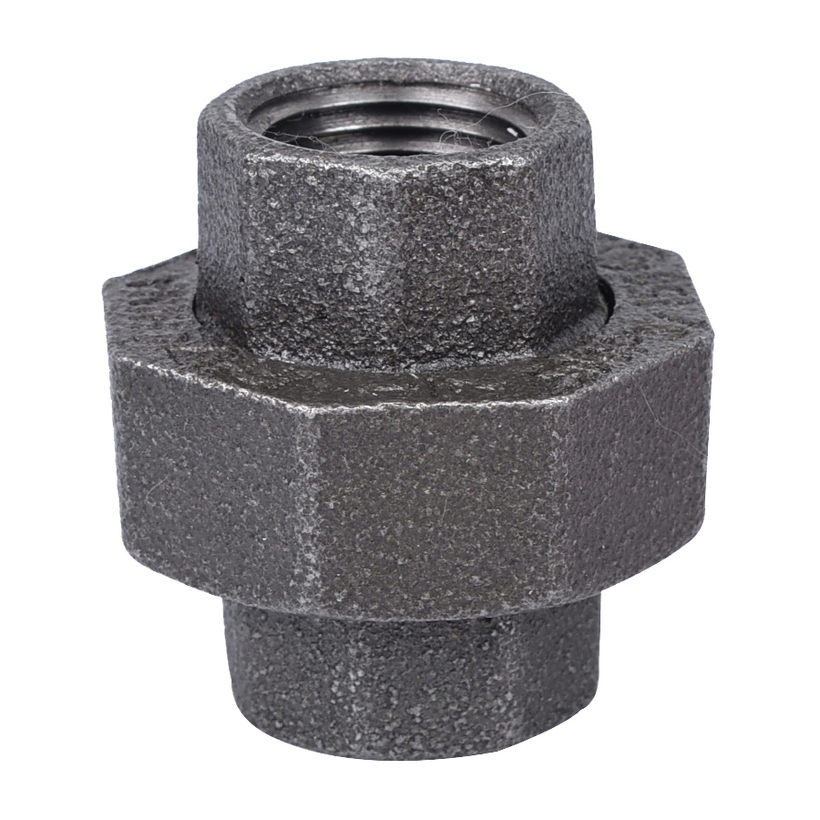 34B-1/2B Pipe Union, 1/2 in, Threaded, Malleable Iron, 40 Schedule, 300 psi Pressure