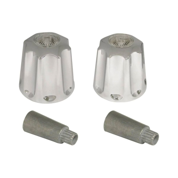 88860 Multi-Fit Faucet Knob Handle, Zinc, Chrome-Plated, For: Gerber Two Handle Tub/Shower Faucets
