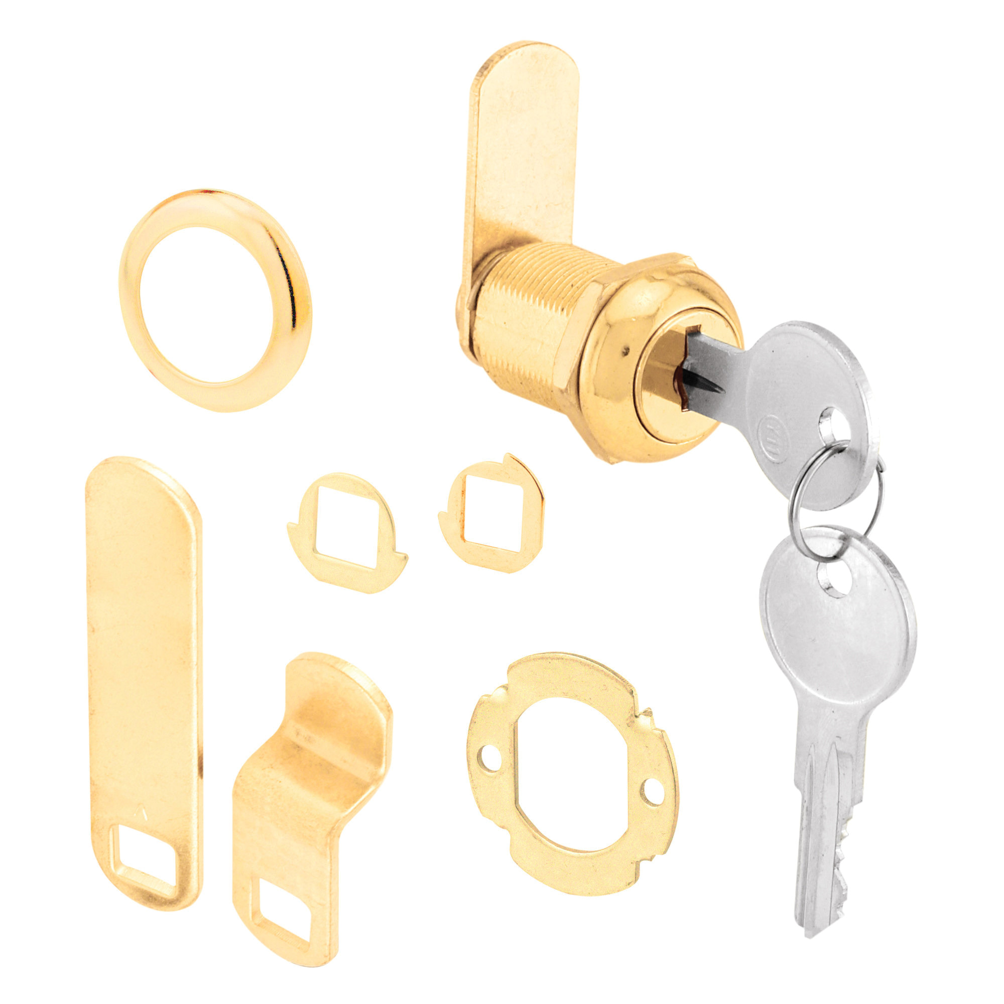 U 9944 Cabinet and Drawer Lock, Keyed Lock, Y13 Yale Keyway, Stainless Steel, Brass