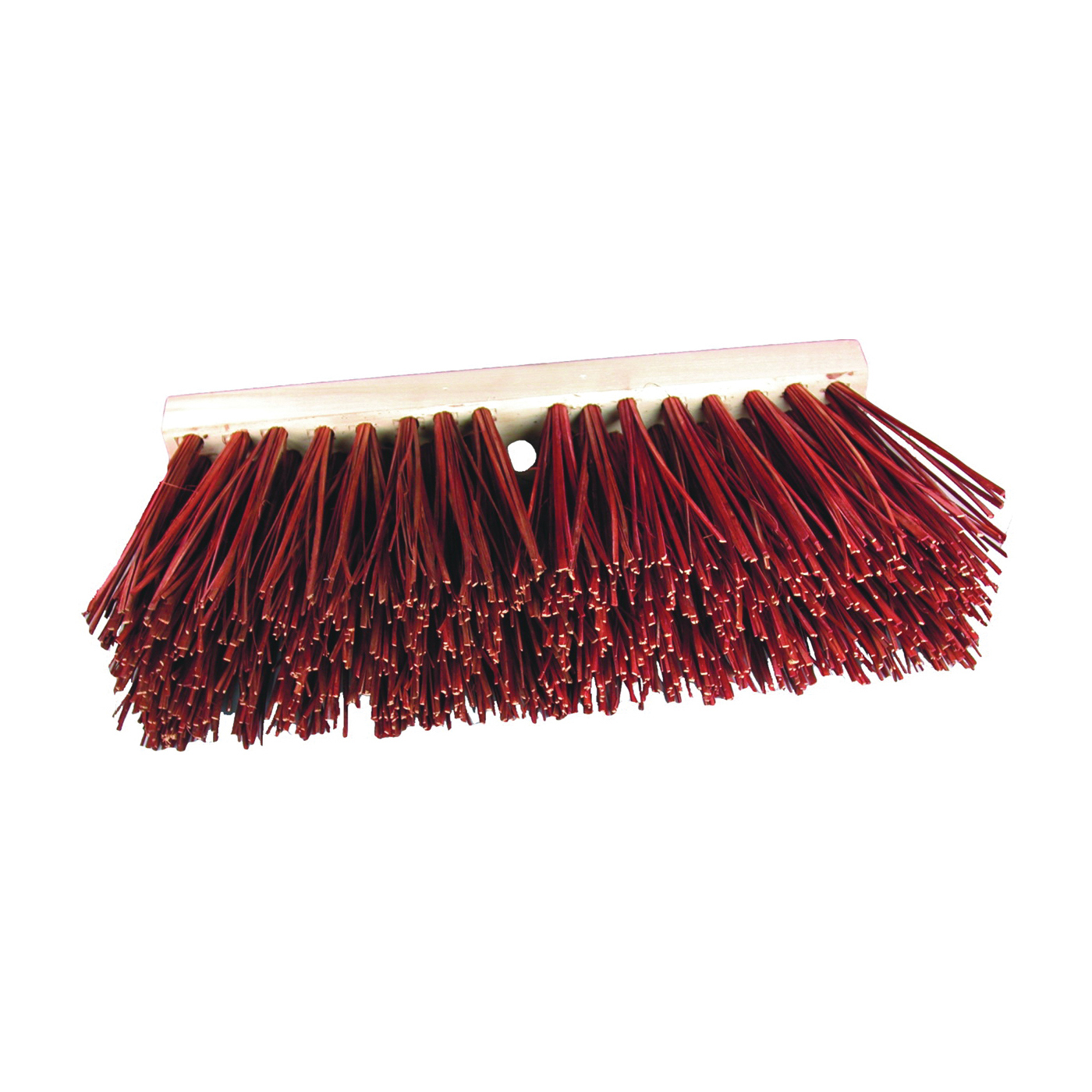 3016-6 Street Broom Head, 6-1/4 in L Trim, Palmyra Stalk Fiber Bristle, Red