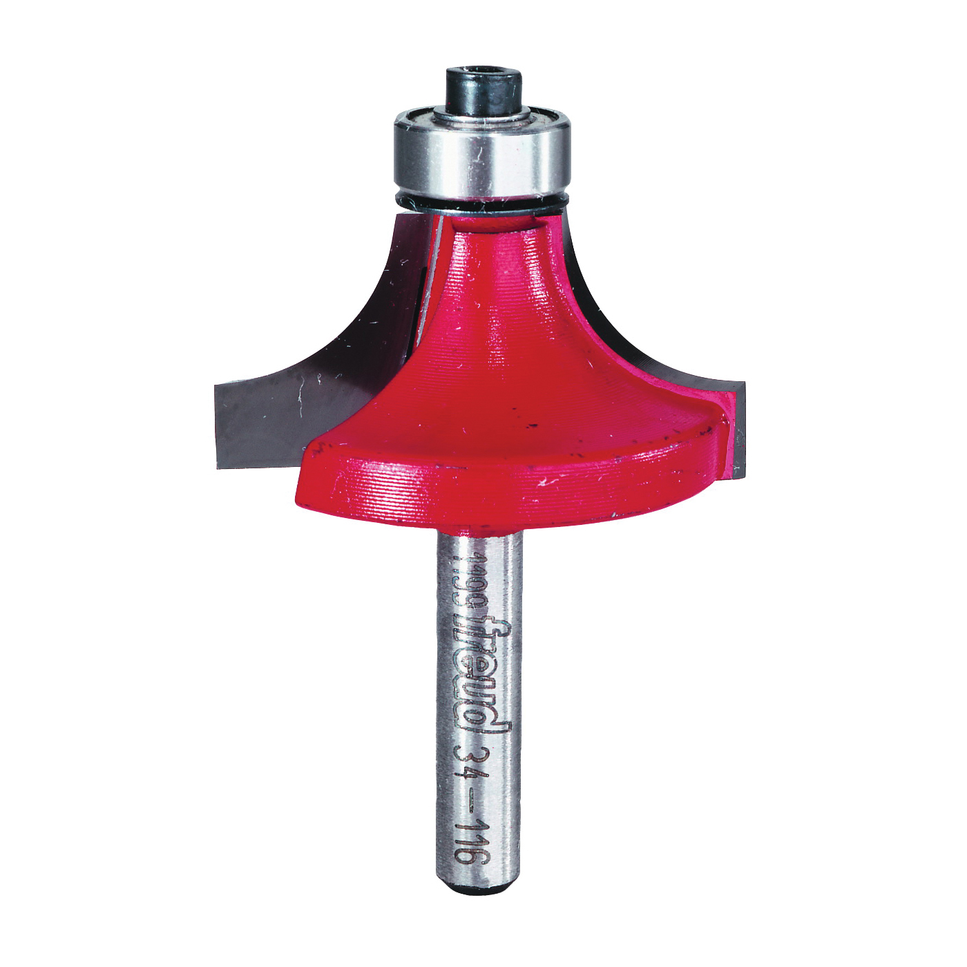 34-116 Series Router Bit, 1/2 in Dia, 1-1/2 in Dia Cutter, 2-1/2 in OAL, 1/4 in Dia Shank, 4-Cutter, Carbide