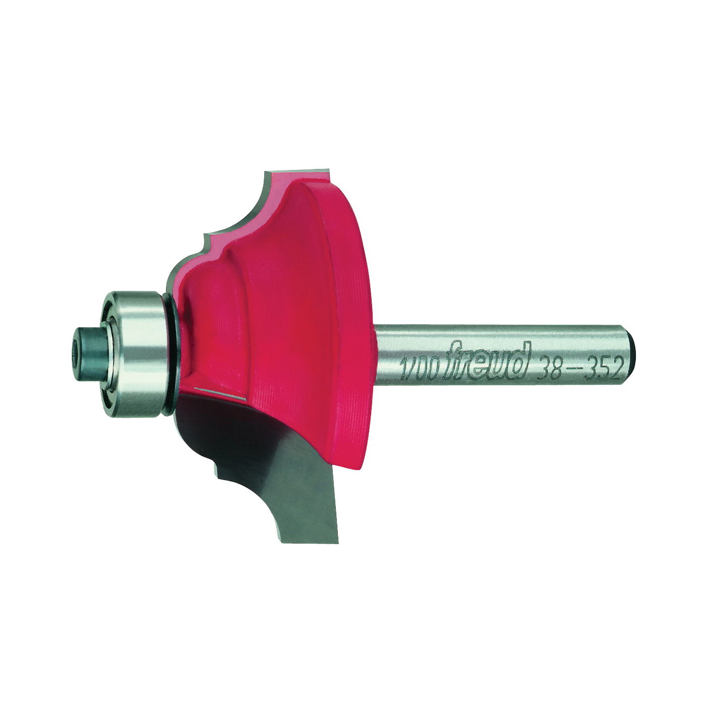 38-352 Router Bit, 1-5/8 in Dia Cutter, 2-5/16 in OAL, 1/4 in Dia Shank, 4-Cutter, Carbide