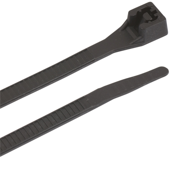 GB 45-308UVB 8 in. Cable Tie, Double-Lock Locking, 6/6 Nylon, Black, 15 pk