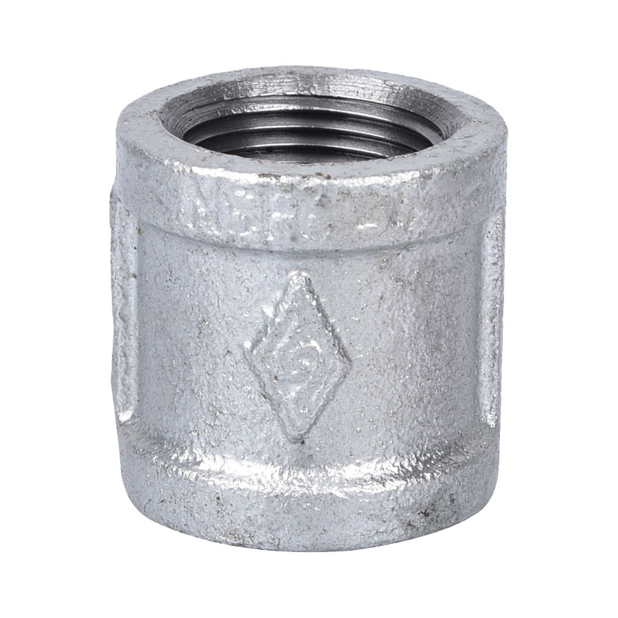21-3/4G Pipe Coupling, 3/4 in, Threaded, Steel, 40 Schedule, 300 psi Pressure