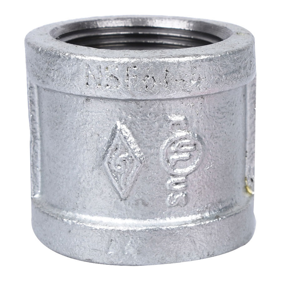 21-1 1/4G Pipe Coupling, 1-1/4 in, Threaded, Steel, 40 Schedule, 300 psi Pressure