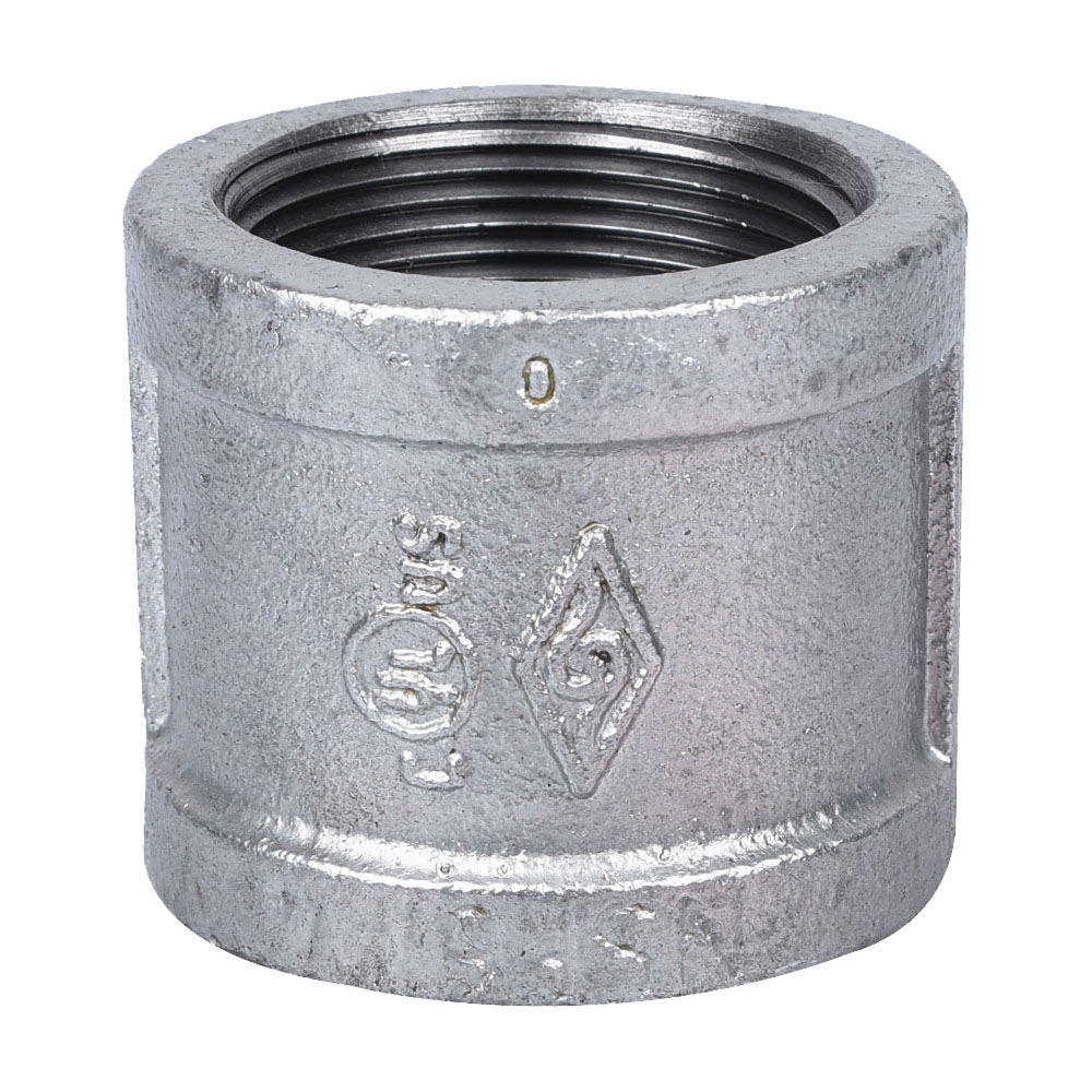 21-1 1/2G Pipe Coupling, 1-1/2 in, Threaded, Steel, 40 Schedule, 300 psi Pressure