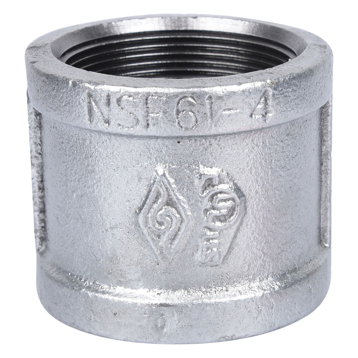 21-2G Pipe Coupling, 2 in, Threaded, Steel, 40 Schedule, 300 psi Pressure