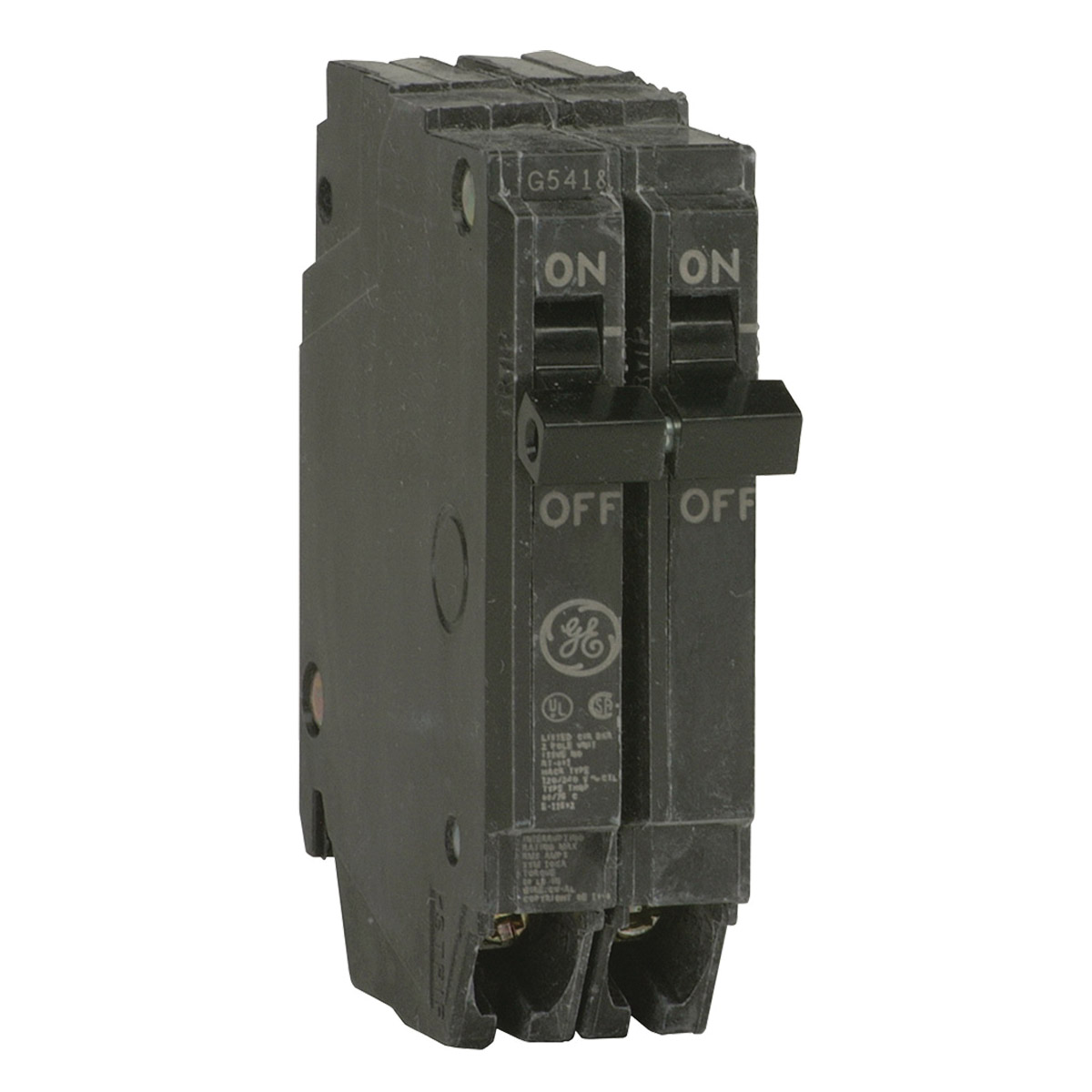 Industrial Solutions THQP220 Feeder Circuit Breaker, Type THQP, 20 Amp, 2 -Pole, 120/240 V, Plug Mounting