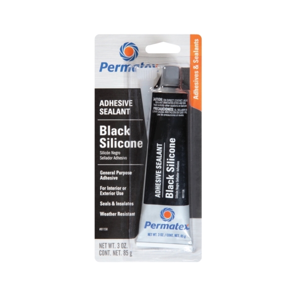 Permatex 81158 Silicone Adhesive Sealant, 3 oz Tube, Paste, Mild - 1