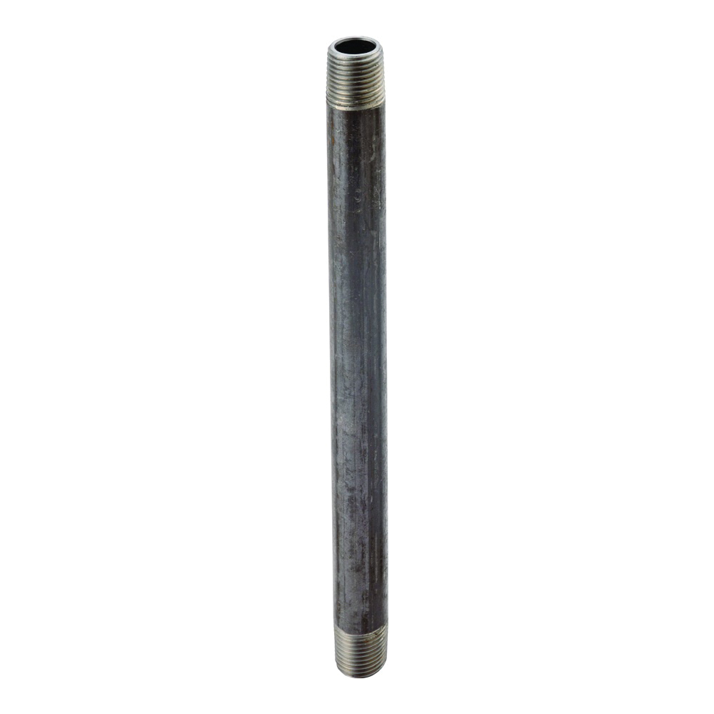 1/2X12B Pipe Nipple, 1/2 in, Male, Steel, 40 Schedule, 12 in L