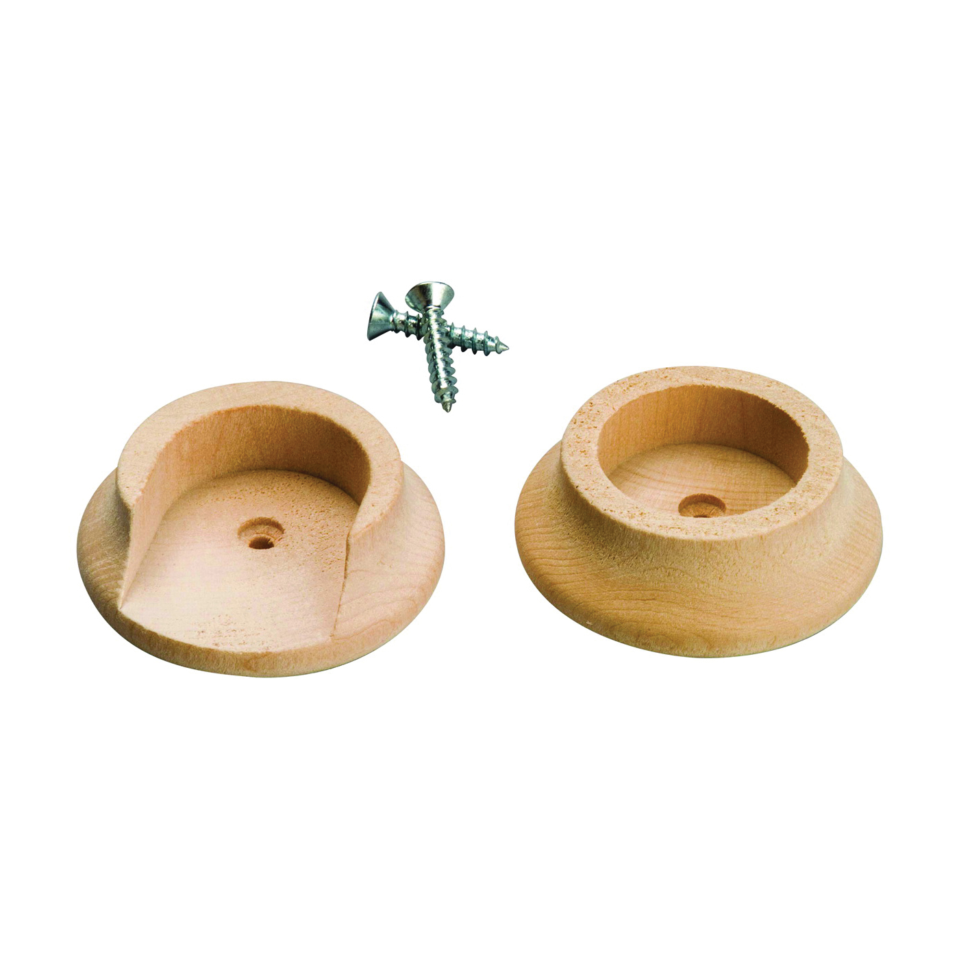 408DP Closet Pole Socket, Hardwood