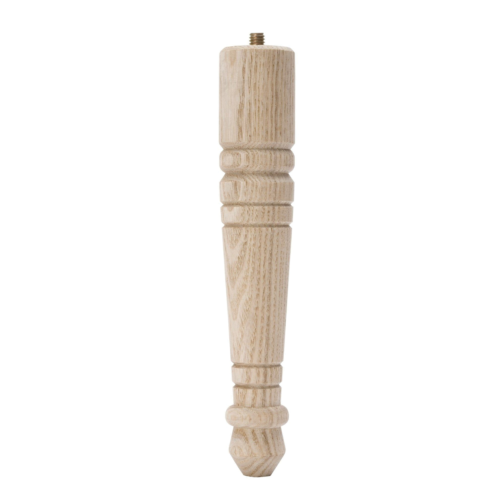 Early American Series 2558 Table Leg, 7-3/4 in H, 1-3/8 in W, 1-3/8 in L, Hardwood, Wood, Sanded/Smooth