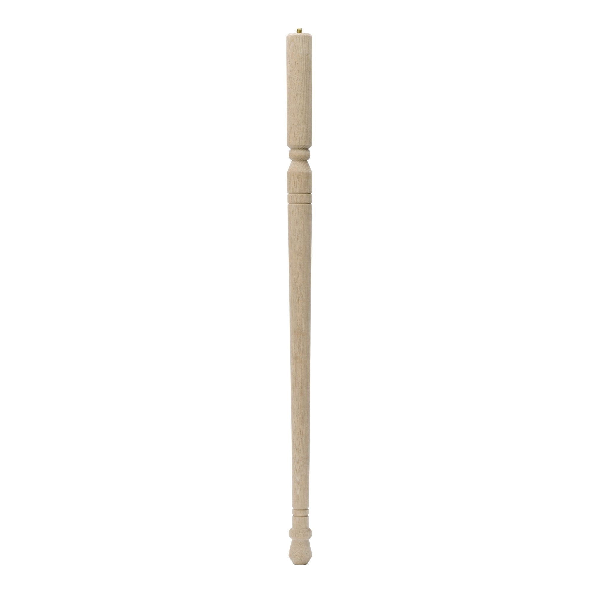Early American Series 2578 Table Leg, 27-3/4 in H, 1-3/8 in W, 1-3/8 in L, Hardwood, Sanded/Smooth