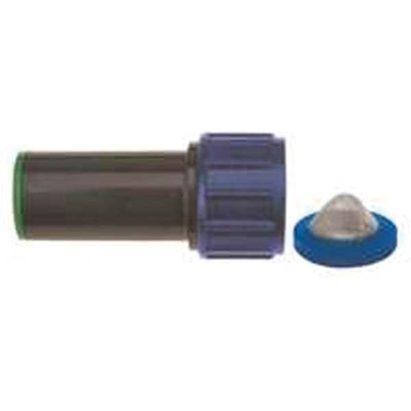 320G00UB Adapter, 3/4 x 1/2 in Connection, Hose Swivel x Compression, Plastic, Black/Blue