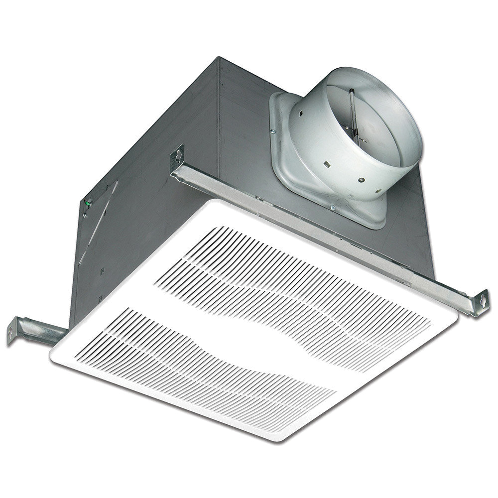 BFQ90 Bathroom Exhaust Fan, 8-11/16 in L, 9-1/8 in W, 0.5 A, 120 V, 1-Speed, 90 cfm Air, ABS, White