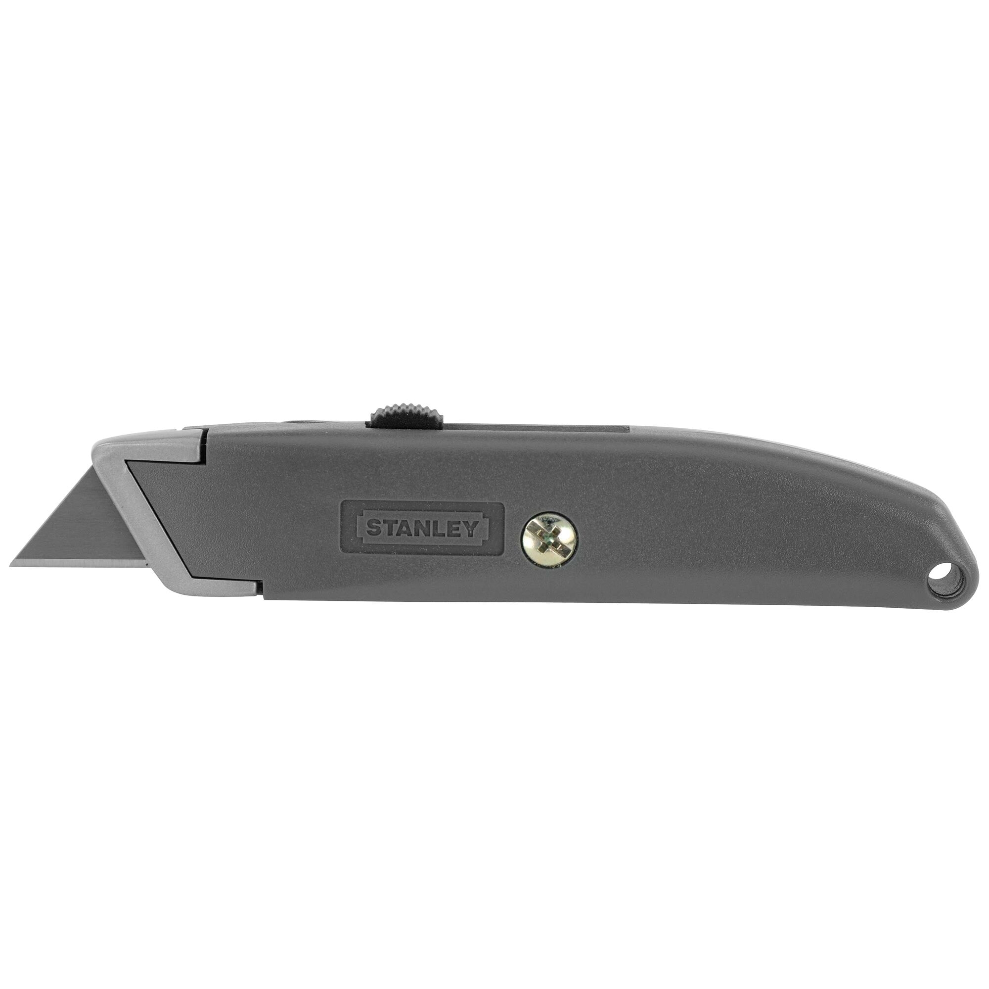 10-175 Utility Knife, 2-7/16 in L Blade, 3 in W Blade, HCS Blade, Straight Handle, Gray Handle