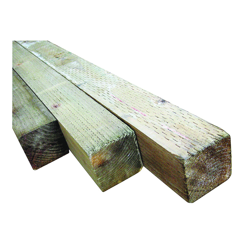American Wood 104X4-WS096CT Treated Wood Post, 96 in L Nominal, 4 in W Nominal, Pine