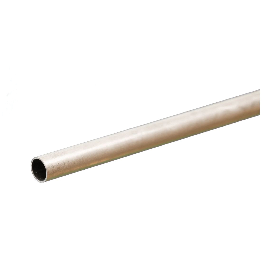 8105 Decorative Metal Tube, Round, 12 in L, 7/32 in Dia, 0.014 in Wall, Aluminum, 1/PK