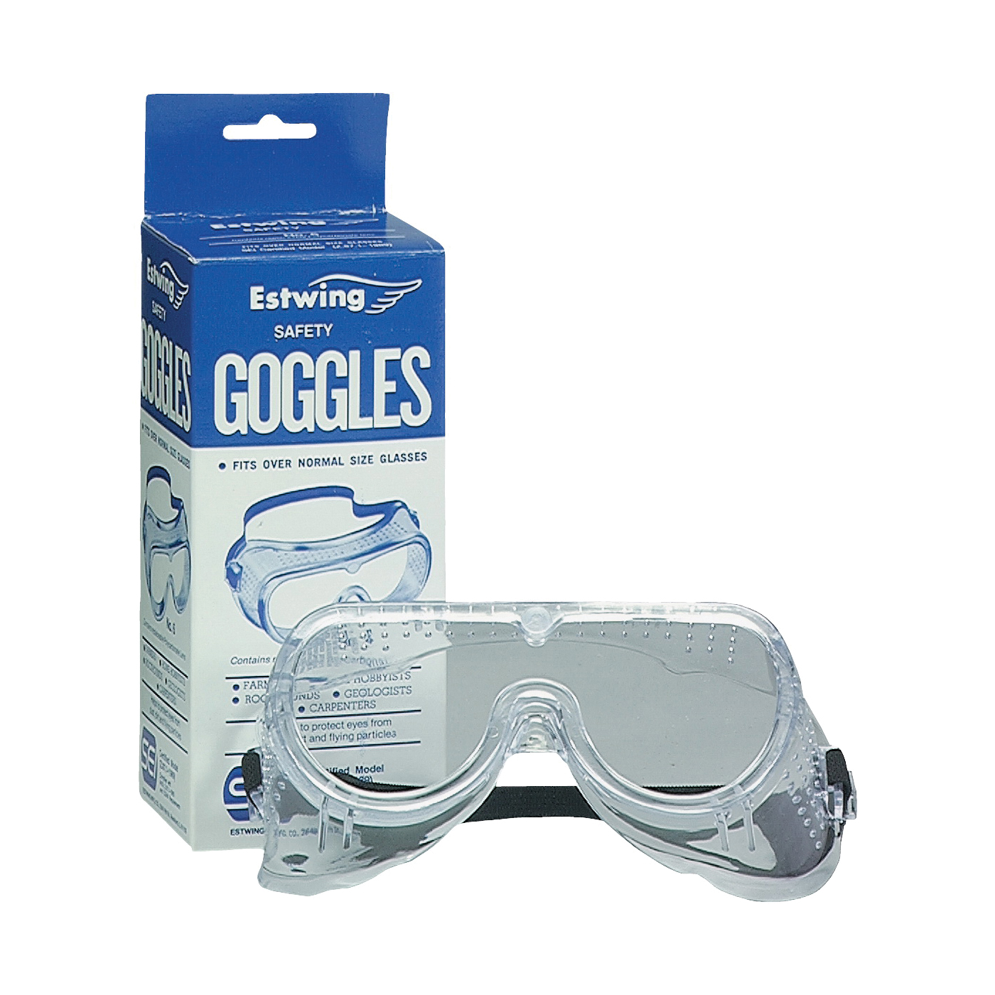 #6 Ventilated Safety Goggles, Polycarbonate Lens, Replaceable Frame, Soft Vinyl Frame