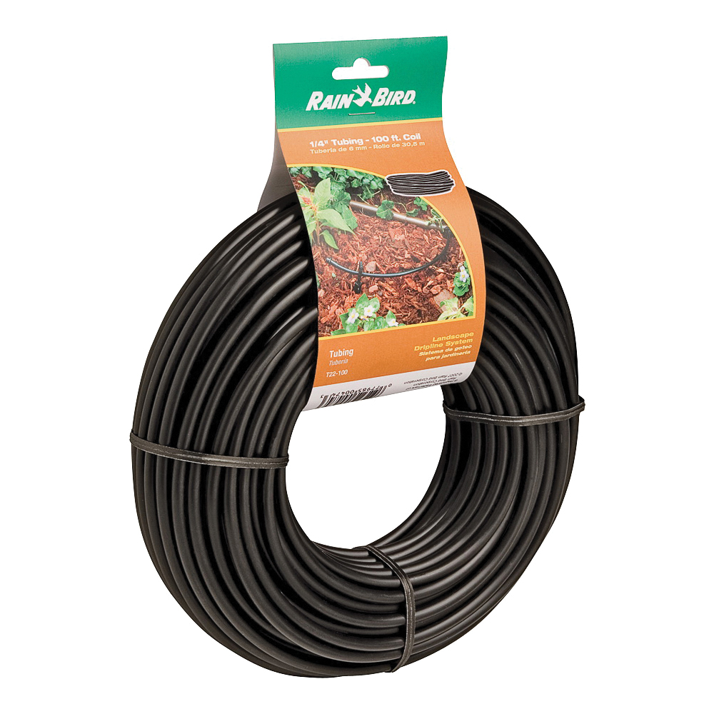 T22-100S Blank Tubing, 0.165 in ID, 100 ft L, Plastic, Black