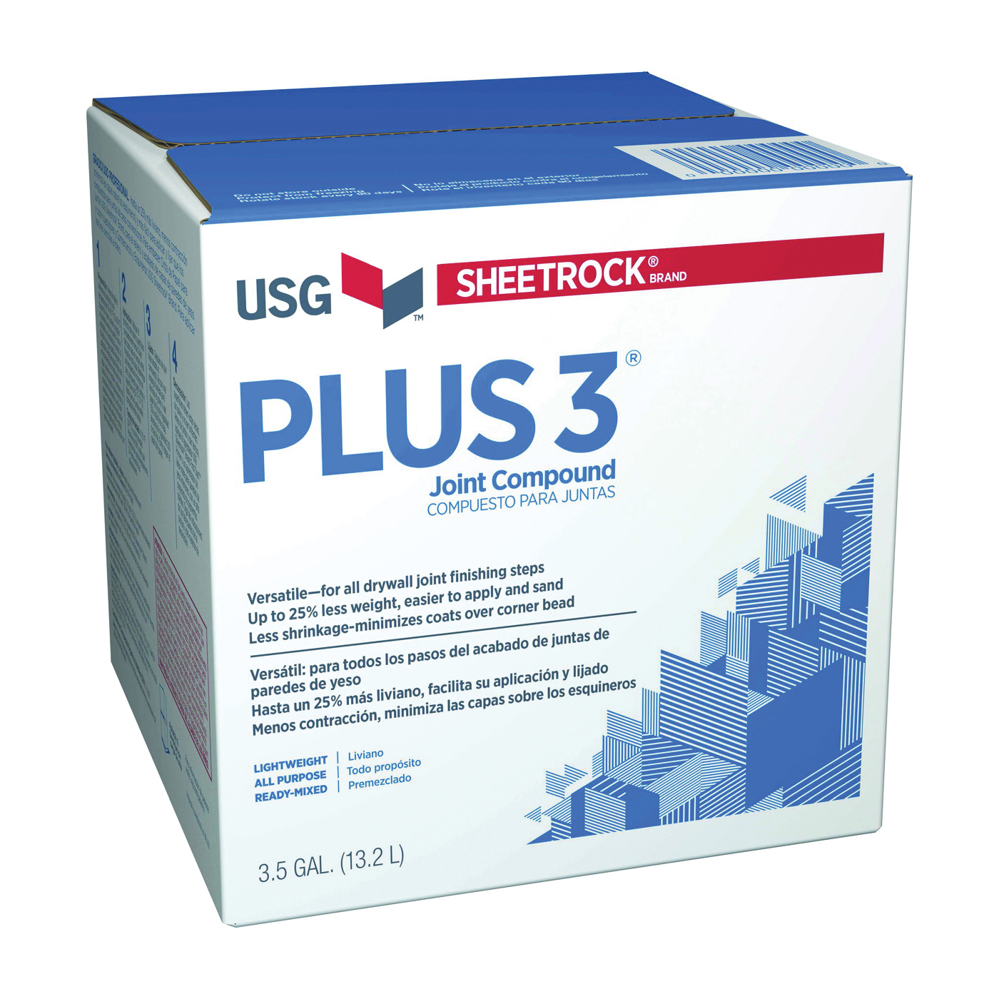 Plus 3 383640064 Joint Compound, Paste, Off-White, 3.5 gal